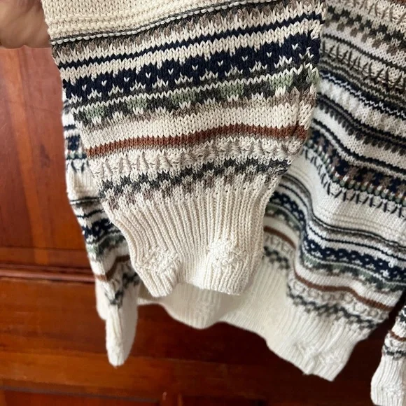 Vintage Florence Tricot Knit Sweater L — Cosby Style / 90s Textured Pattern